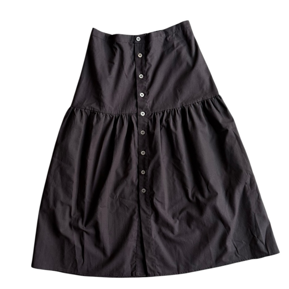 Böhme drop waist A-line skirt linen blend large - Picture 8 of 8